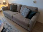 Bank 2,5 zits grijs/taupe, Huis en Inrichting, Banken | Complete zithoeken, Ophalen, Gebruikt, Hout