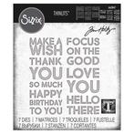 Sizzix Tim Holtz Thinlits Bold Text #1 #665847 *laatste, Hobby en Vrije tijd, Scrapbooking, Verzenden, Nieuw, Frame of Mal, Sizzix
