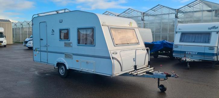 Knaus Sport 420, Caravans en Kamperen, Caravans, Bedrijf, tot en met 4, 750 - 1000 kg, Treinzit, Knaus, Dwarsbed, 4 tot 5 meter