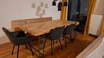 Complete eettafel 200 cm x 100 cm met bank en stoelen, Huis en Inrichting, Tafels | Eettafels, Ophalen, 200 cm of meer, 50 tot 100 cm