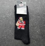 The Simpsons sokken zwart vintage Kerst Homer Simpson NIEUW!, Zwart, Nieuw, Ophalen of Verzenden, Maat 39 t/m 42