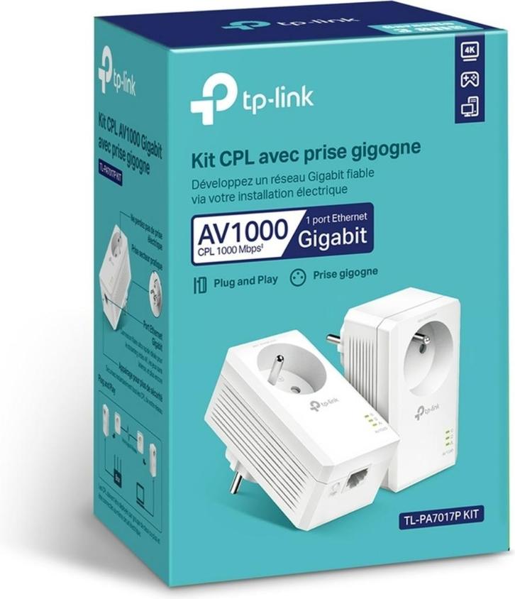 TP-link  2- port Powerline Starter Kit  AV 600, Computers en Software, Netwerk switches, Nieuw, Ophalen of Verzenden