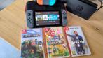 Nintendo Switch + 2 controllers + 3 Games + reiskoffer, Avontuur en Actie, Online, Ophalen of Verzenden, Zo goed als nieuw