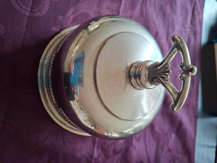 Antieke Warmhoudstoof - Zilverkleurig, Antiek en Kunst, Antiek | Goud en Zilver, Ophalen of Verzenden