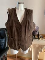 M&S Suede Gilet Dames Maat 50, Ophalen of Verzenden, Zo goed als nieuw, Maat 46/48 (XL) of groter, Bruin