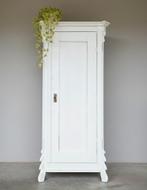 Antieke brocante smalle eendeurskast vintage meidenkast kast, Ophalen of Verzenden