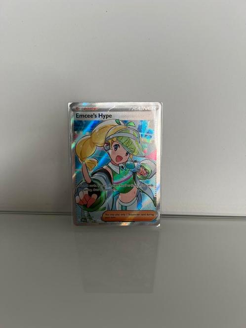 Emcee’s Hype 230/182 Destined Rivals, Hobby en Vrije tijd, Verzamelkaartspellen | Pokémon, Nieuw, Losse kaart, Ophalen of Verzenden