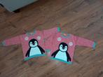 Tweeling meisjes kerst/winter truien met een pinguïn mt 86, Ophalen of Verzenden, Zo goed als nieuw, Kleding
