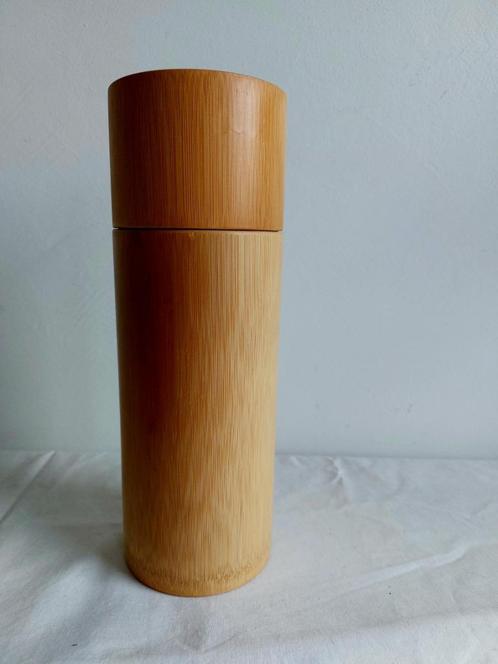 Koker opberger cilinder doos bamboe 27,50 cm hoog bamboo, Huis en Inrichting, Woonaccessoires | Schalen en Manden, Nieuw, Rond