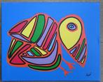 Xena - Graatvogel - origineel op canvas 50 x 40 cm, Ophalen of Verzenden