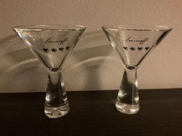 Smirnoff Wodka Martini Cocktailglas .... 2 stuks beschikbaar voor biedingen