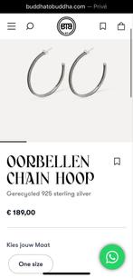 Buddha to Buddha Chain Hoop Oorbellen - ZGAN, Sieraden, Tassen en Uiterlijk, Oorbellen, Hangers, Nieuw, Ophalen of Verzenden, Zilver