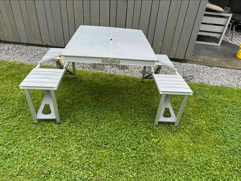 Campingtafel inklapbaar aluminium, Caravans en Kamperen, Kampeermeubelen, Gebruikt, Campingtafel, Ophalen of Verzenden