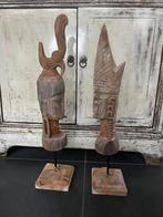Javaanse houtsnijwerk beelden massief teak kip model punt, Huis en Inrichting, Woonaccessoires | Overige, Verburgt Vintage, Nieuw