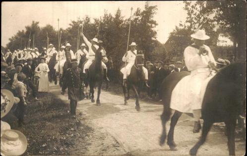 Wirdum - Fotokaart - Optocht paard, Verzamelen, Ansichtkaarten | Nederland, Ongelopen, Friesland, Voor 1920, Ophalen of Verzenden