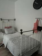 2x Antiek Frans bed met Auping bedbodem, Huis en Inrichting, Ophalen, Gebruikt, 90 cm, Eenpersoons