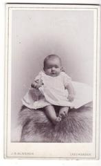 CDV baby door J.H. Slaterus Leeuwarden / oude foto, Gebruikt, Foto, Voor 1940, Kind