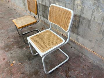 Marcel Breuer B32 Cesca 70s eetkamerstoel rotan wit beschikbaar voor biedingen