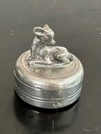 Art nouveau tinnen pillendoosje snuisterijen box, Ophalen of Verzenden