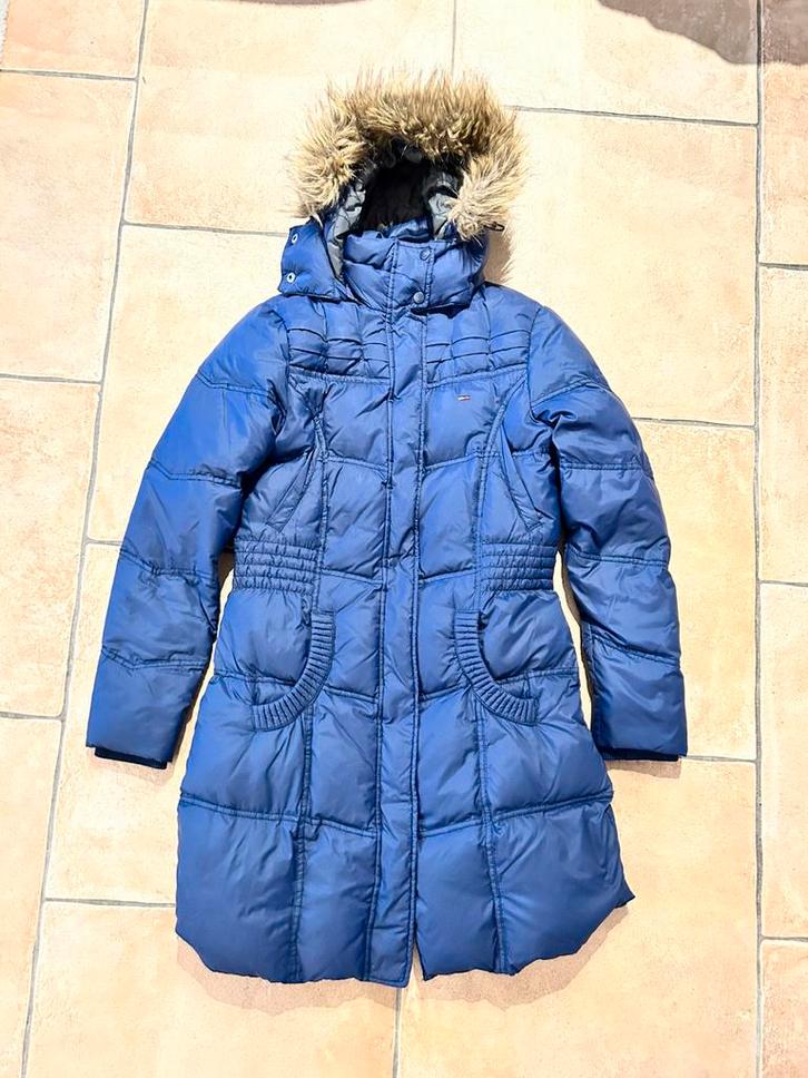 Gewatteerde Tommy Hilfiger dames winterjas maat M., Kleding | Dames, Jassen | Winter, Zo goed als nieuw, Maat 38/40 (M), Blauw