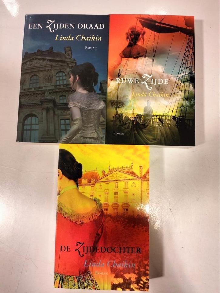 Linda Chaikin. 3 dln Ruwe zijde.Zijde dochter. Zijden draad, Boeken, Romans, Gelezen, Nederland, Ophalen of Verzenden