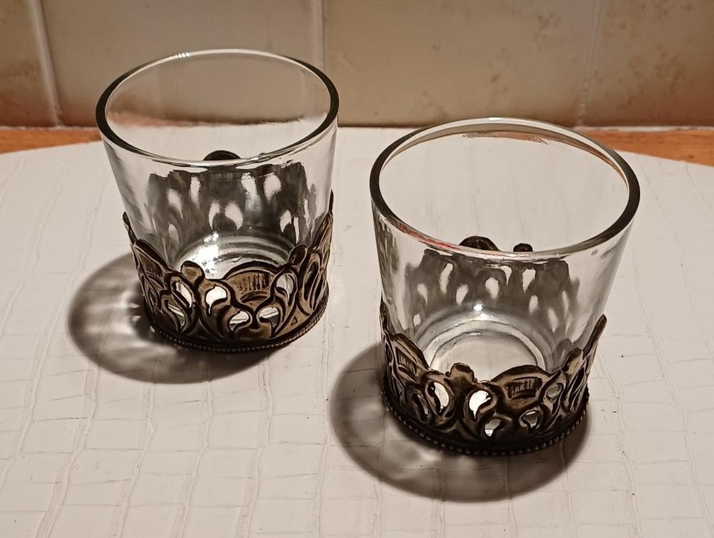 Vintage whiskey glazen-tumblers, Verzamelen, Glas en Borrelglaasjes, Zo goed als nieuw, Borrel- of Shotglas, Ophalen of Verzenden