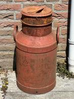 Brocante Melkbus, ijzer, incl deksel, Tuin en Terras, Tuinwanddecoratie, Ophalen, Zo goed als nieuw