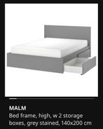 Ikea Malm bed en matras, Huis en Inrichting, Ophalen, Gebruikt, Tweepersoons, 140 cm