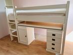 Half Hoogslaper met kledingkast, bureau, lades softclose wit, Ophalen, Zo goed als nieuw, Hoogslaper