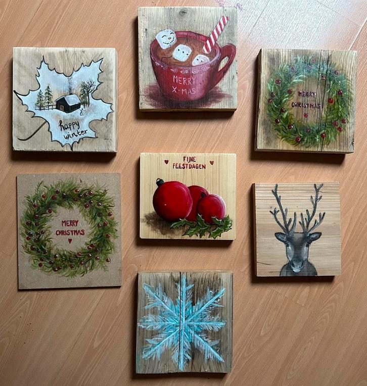 Gratis kerst schilderij cadeau, Diversen, Kerst, Nieuw, Ophalen of Verzenden