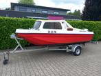 PILOT 420 OPEN DAK+15 PK HONDA 4TAKT 2015+TRAILER INRUIL MOG, Ophalen, 10 tot 30 pk, Gebruikt, Tot 6 meter