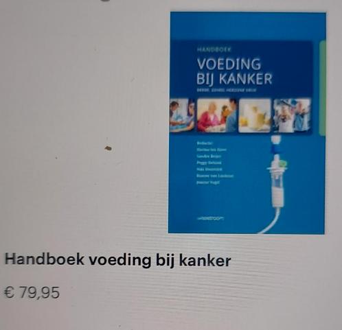 Studie/Werkboek Voeding bij kanker, Boeken, Studieboeken en Cursussen, Zo goed als nieuw, Beta, Ophalen of Verzenden