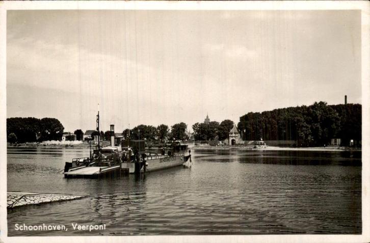 Schoonhoven - Veerpont, Verzamelen, Ansichtkaarten | Nederland, Gelopen, Zuid-Holland, Voor 1920, Ophalen of Verzenden
