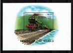 grenada 1999 pf blok treinen spoorwegen railroad, Postzegels en Munten, Postzegels | Thematische zegels, Treinen, Ophalen of Verzenden