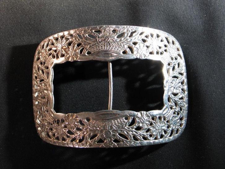 Schoengesp antiek zilver Meppel J. Jonker 1869. 2095, Antiek en Kunst, Antiek | Goud en Zilver, Zilver, Ophalen of Verzenden