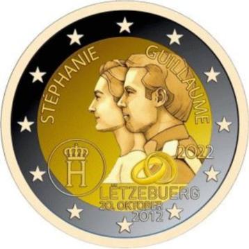 2 Euro Luxemburg 2022 UNC - 10 jaar Huwelijk beschikbaar voor biedingen