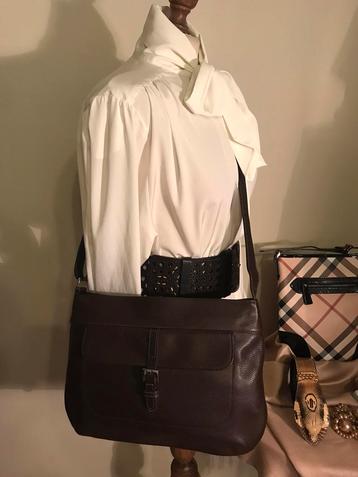 LONGCHAMP CROSSBODY LEDER TAS DARK BROWN beschikbaar voor biedingen