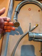 Chrome keukenkraan met uittrekbare slang, Ophalen of Verzenden, Gebruikt, Chroom, Kraan