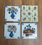Set van 3 + 1 aardewerken tegeltjes, Antiek en Kunst, Ophalen of Verzenden