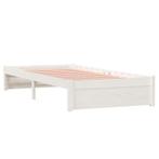 Bedframe massief hout wit 90x200 cm, 90 cm, Eenpersoons, Variato store, Wit