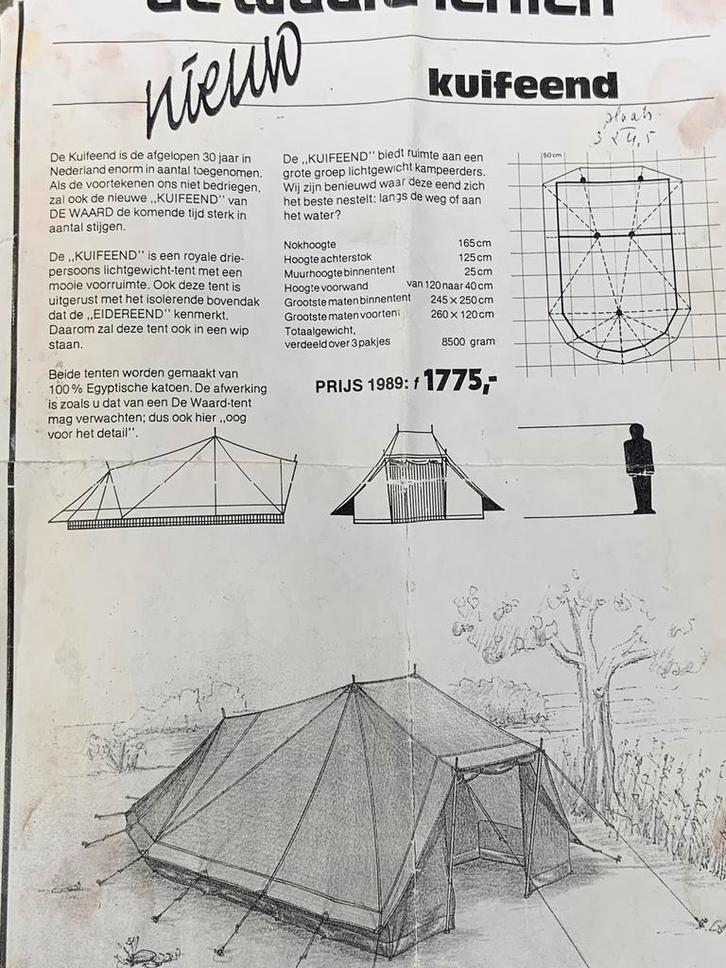Gronddeken De Waard tent KUIFEEND, Tuin en Terras, Kassen, Zo goed als nieuw, Aluminium, Ophalen of Verzenden