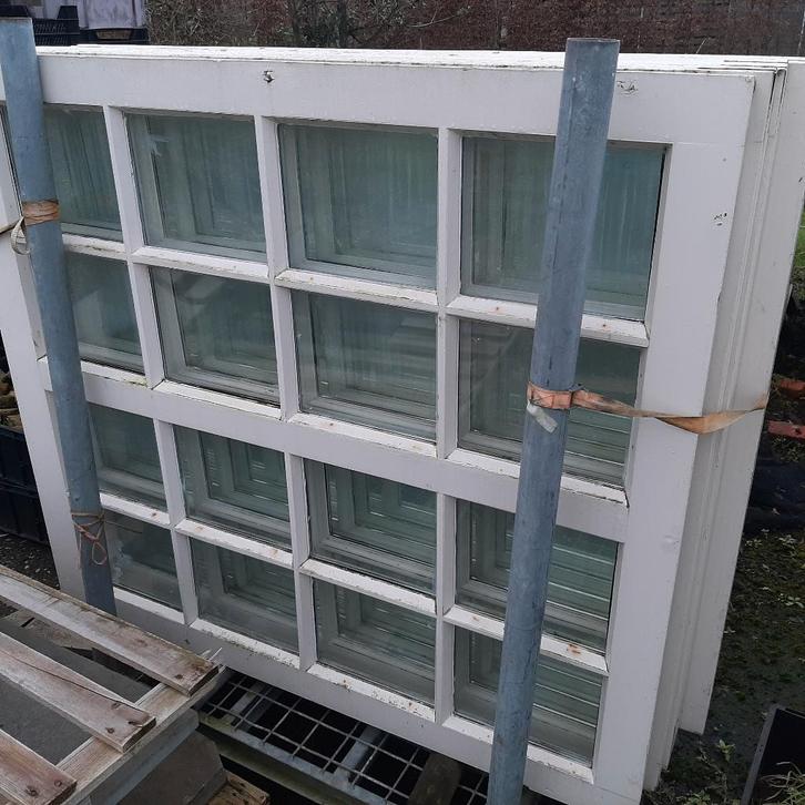 Vente Unique kozijnraam dubbel Scandinavisch kruisverdeling, Doe-het-zelf en Verbouw, Glas en Ramen, Zo goed als nieuw, Gevelraam of Ruit