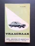 Vraagbaak Opel Ascona en Manta B.1978 - 1981, Ophalen of Verzenden