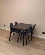 Eettafel + stoelen, Huis en Inrichting, Tafels | Eettafels, Ophalen, Gebruikt, 100 tot 150 cm, 50 tot 100 cm