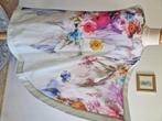 Ted Baker asymmetrische bloemenjurk | maat 1 (S), Overige kleuren, Verzenden, Zo goed als nieuw, Knielengte