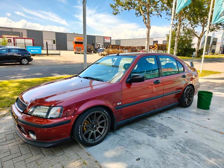 Honda 1997 Rood, Auto's, Honda, Particulier, Civic, Benzine, Sedan, Handgeschakeld, Geïmporteerd, Rood, Overige kleuren, Leder en Stof