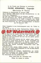Haver Bernardus 1882 Amsterdam 1965 Veghel patr Josaphat - 2, Verzamelen, Bidprentjes en Rouwkaarten, Bidprentje, Ophalen of Verzenden