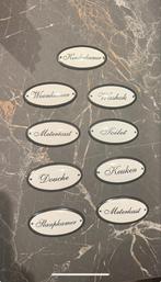Vintage Emaille Huisnaambordjes Set, Huis en Inrichting, Ophalen, Gebruikt