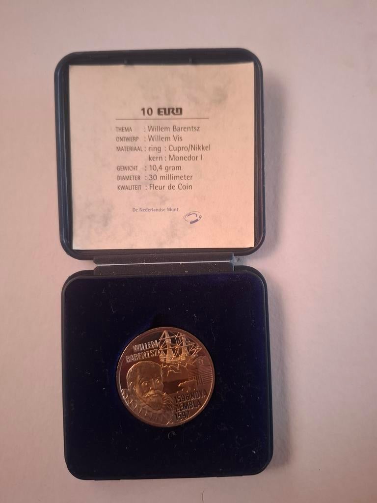 10 Euro Willem Barentsz Herdenkingsmunt 1997, Postzegels en Munten, Koningin Beatrix, Zilver, Euro's, Ophalen of Verzenden