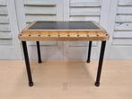 Bijzettafel bladgoud look+zwart 45x60x40 MF168GL, Huis en Inrichting, Tafels | Bijzettafels, 45 tot 60 cm, Overige materialen
